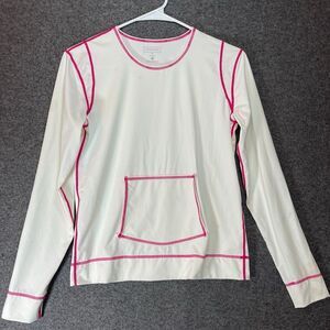 ATHLETA SIZE LARGE WOMENS LONG SLEEVE SWIM RASHGUARD TOP